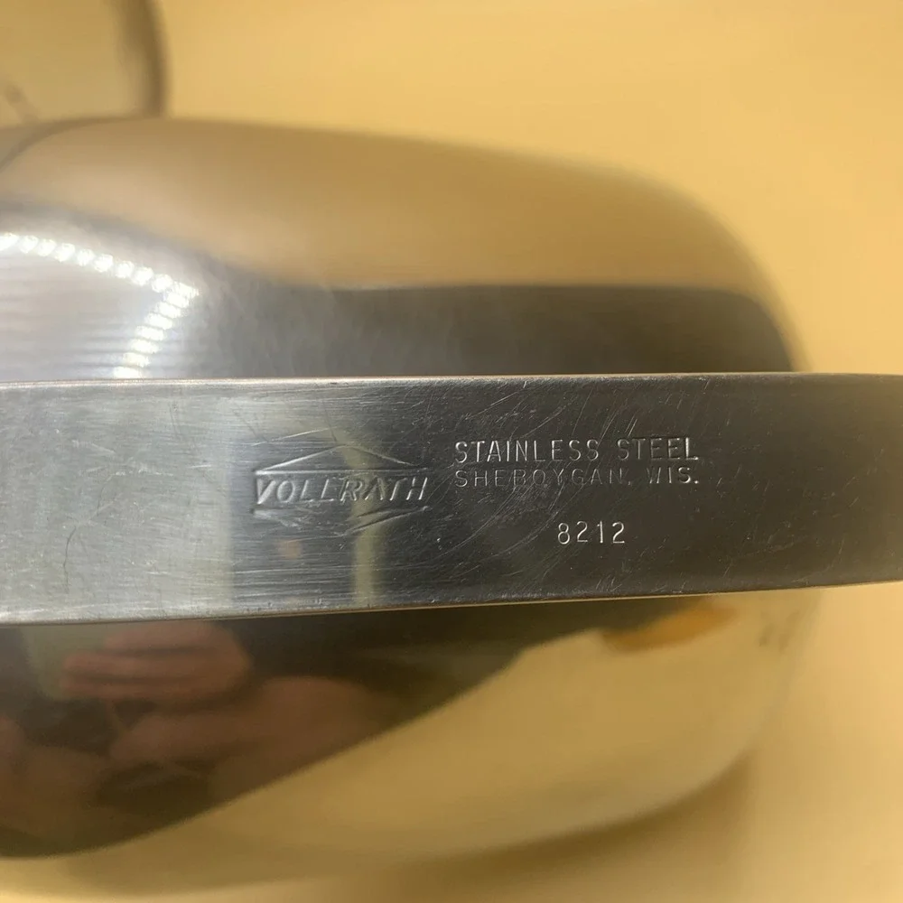 Vollrath Stainless Steel Water Pitcher Model 8212 Sheboygan, Wisconsin